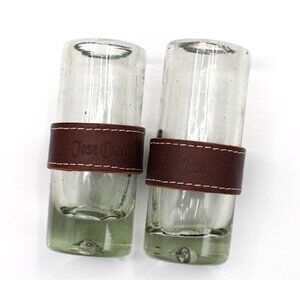 Jose Cuervo Leather Wrapped Tequila Shot Glasses Set of Two